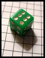 Dice : Dice - 6D - Pale Green With White Pips